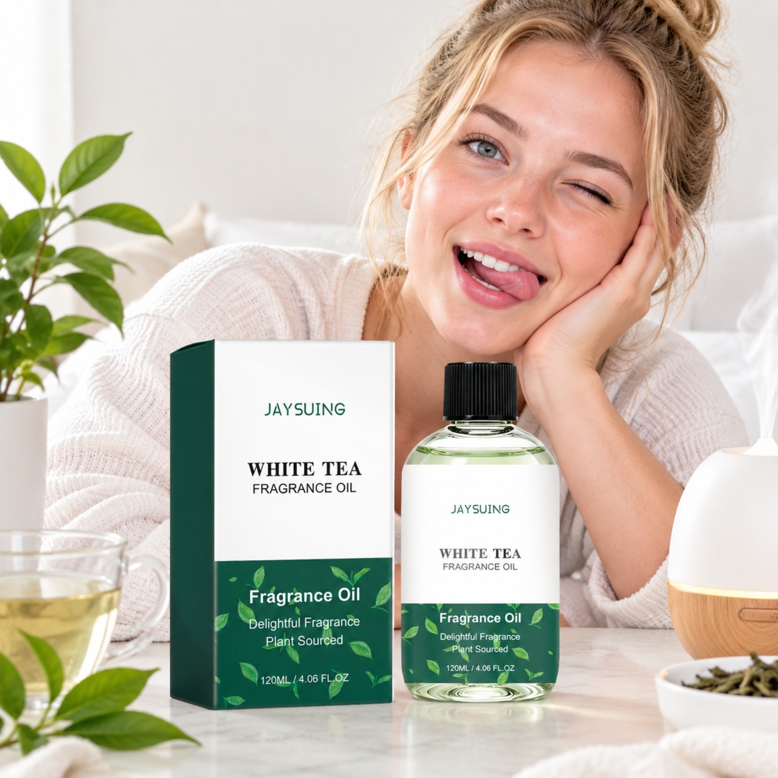 Home Fragrance Units - زيت عطري برائحة الشاي الأبيض، مُستخلص