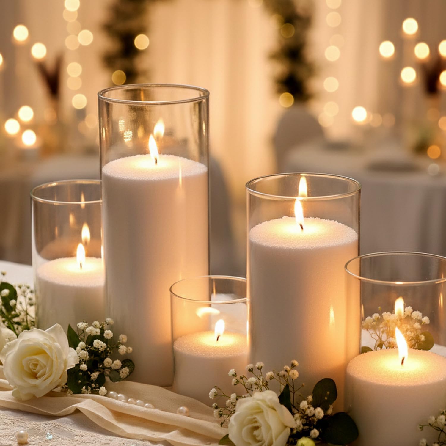 Wooden Wick Candle - رمل الشمع للشموع - شمع لؤلؤي